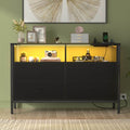 4 Drawer Dresser with Power Outlets and LED Lights